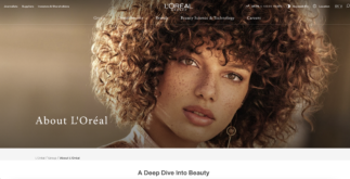 screenshot website loreal